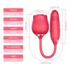 10 Speed Vibrating Clit Sucking Vibrator vrouwelijk seksspeelgoed Rose stuwkracht stretch g spot dildo likken speelgoed 240403