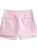 Traccettaci da donna xnwmnz 2024 Donne camicia senza battuta crollo top o skort skort skort rosa shorts shorts sexy shorts sexy