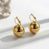 Orecchini a pennagliera in acciaio inossidabile a forma di sfera liscia Orerente per goccia per donne Creative Gold Silver Color Pandent Charm Gift Brincos