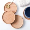 Table Mats 1PC Tea Coffee Cup Pad Placemats Decor Walnut Wood Coasters Durable Heat Resistant Square Round Drink Mat Natural