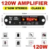 MP3 MP4 Players 7V-24V 2 60W Decoder Board 120W Player Bluetooth V5.0 Mode USB FM AUX Radio Radio pour la livraison de gouttes d'enceintes Ele Dhizx