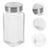 Botellas de almacenamiento 2 PCS Contenedor de ricino Tapa Vidrio sal sal de pimienta Suministros de cocina Suministros Botella de plástico Viajamiento