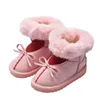 Boots Classic Turned-over Baby Plush Children For Infant Boys Girls 2024 Artificial Fur High Top Keep Warm Toddler Kids Shoes