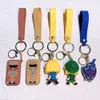 Fashion Cartoon Movie Character KeyChain Rubber and Key Ring för ryggsäcksmycken Nyckelring 083641