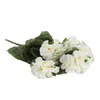 Fleurs décoratives 1pc 36cm Géranium artificiel Fausse plante de fleurs de soie pour la cérémonie de mariage décor du jardin maison bouquet