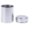 Lagringsflaskor 1 bit silvermetall tät kan lufttätt luktbeständig behållare aluminium stash te burk lådor behållare