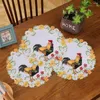 Table Tableau de fleurs Modèle Round Broiderie Craft Decoration Home Decoration Party Party Decor Dowily Placemat Tup Pad