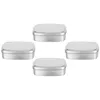 Garrafas de armazenamento 4 PCs Soobrinho quadrado Prato de alumínio capa de lata de metal xiaoxiang Tea Tins Jar Creme de alumínio Velas