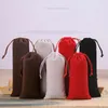 ストレージバッグStobag 50pcs Long Velvet Bag Flannel Drawstring Jewelry Gifts Cosmetic Packable Pocketagurizer Pouches