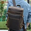 Sırt çantası joyir orijinal deri erkekler için 15.6 "dizüstü bilgisayar çantası erkek gündelik iş gündüzleri açık sırt çantası okul