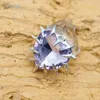 Naszyjniki wisiorek 10pcs Hurtowy prezent dla jej ręcznie robionej biżuterii lutowana kształt serca Purple Tin Glass Crystal PM50138