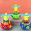 Spinning Top LED rotator lights up flickers music rotates gyroscope rotates top Fidge rotator childrens IC toy childrens birthday party gift L240402