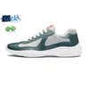 2024 America Cup Men Mulheres Casual Sapatos Designer Runner Flato Top Top Plataforma Baixa Plataforma preta azul vermelho sola de borracha de tecido Patente de couro MENS Sports Sports Sports