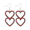 Kolczyki Dangle Red Heart for Women Hipo-Alergomic kształt ozdoby ucha Bankieta Uszy podróżne wystrój