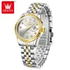 Montres féminines Olevs Top Brand Quartz de luxe pour femmes Diamond Imperproof Horse Horloge en acier inoxydable Calendrier robe poignet ES L240402