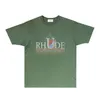 Couple lâche de qualité de rue Porte une marque de mode américaine RH022 Sunrise Sarile T-shirt à manches courtes imprimées
