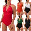 Swimwear de mujeres Beach de moda de una pieza Bikini Bikini traje de baño y set de bikinis sencillo