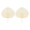 Storage Bags Handheld Leaf Fan Humanized Retro Style Light Weight Handmade Summer For Decoration