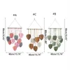 Tapestries Handwoven Colorful Leaf Tapestry Exquisite Wood Beads Vintage Wall Hanging Children Room Nursury Decors-A