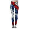 Women's Pants Casual Fashion Outdoor Independence Day Printed Slim Stretch Yoga Comfort Nine Minute Ropa De Mujer