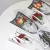 Geschenkverpackung 20pcs Liebe transparente Rosenverpackungstaschen Blumenstrauß Plastiktüpepapier für Hochzeits Engagement Geburtstagsfeier