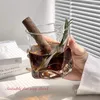 Wijnglazen Koreaanse stijl speciaal gevormde twistglas transparant water whisky cup koffie melk drinkmok - 10 oz