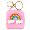 UPS Coin Pulses Bag Borse Torychains Silicone Key Catene Rings Fashion Animal Rabbit Dog Daisy Floro Rainbow Keyrings Accessori Regali di gioielli Z 4.6