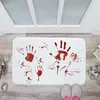 Maty do kąpieli Halloween krwawa mata podłogowa Niepoślizgowa krew rozpryskuje stopa do dywanu w łazience
