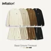 Inflation Spring surdimensionnée sur tracks survêtement Sportswear Unisexe Tissu de tissu de tissu à manches longues et shorts à manches longues 240329