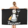 Serviette en passant les échecs passants Essential 80x130cm Baignoire Tabrics microfibres adaptés au motif personnalisé de l'école