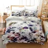 Bedding Sets 2024 Luxury Flowers Set Colorful Duvet Cover With Pillowcase Soft Bedclothes Gift For Children Kids Linen