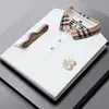 Nova camisa pólo bordada coreana de verão Top de luxo casual de luxo casual de manga curta