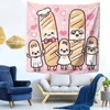 Tapisseries Adorable Français petite famille Baguette avec décoration murale rose tapisserie moderne cadeau de vacances décoratif polyester délicat