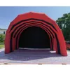 Tentada inflável de tenda inflável e preta e preto Oxford Dome telhado de telhado de teto de ar para eventos de concertos ao ar livre com frete de ar livre de soprador para sua porta