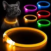 Dog Collars LED Collar Rechargeable 3 Working Mode More Lighter Max 70cm Night Safety Flashing Glow Anti Lost