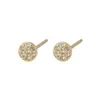 Boucles d'oreilles étalon rond mini pour femmes esthétique de luxe esthétique Zircon Géométrique Valentin Jewelry 2024 Fashion Pin d'oreille en gros