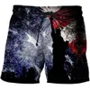 2023 Summer New Men's Beach 3D Printed Casual Shorts Trend 54