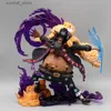 アクショントイフィギュアワンピースアニメフィギュアブラックベアードマーシャルフィギュアアクション図21cm GK PVC彫像モデルコレクションデスク装飾キッズギフトL240402