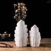 Wazony ceramiczny modelowanie liści wazon kwiat doniczki minimalizm Minimalizm dla nowoczesnego półki stołowej wystrój domu sypialnia biuro salon wnętrza