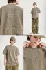 24ss New T Shirts Wash Cotton Vintage Embrodery Leters Men's and Women's T-Shirts