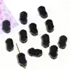 Losse edelstenen 1 PC Natural Stone Black Obsidian Pixiu Caned Bead door gat Lucky Wealth Hangers voor sieraden maken DIY -ketting