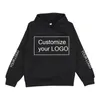 Men's Hoodies Fashion Brand Customized Logo Men/Women Hoodie 2024 Autumn/Winter Plush Thickened Casual Hooded Sweater Solid Color Sweatshirt