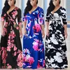 Casual Dresses Dress Women Summer Style Europe Ladies V-neck Posed Floral Print Long Vestidos CKXOM1115