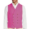 Mäns västar linne väst Slim Waistcoat platt krage ärmlös jacka dubbel bröst som sommarkläder kostymer blazer