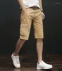 Shorts maschile 2024 Summer Cargo Tactical Sports Joggers Men Cotton Shee Work Cash Short Pants Q49