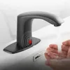 Badkamer wastafel kranen zwarte automatische sensorbekken bekken kraan mixer tap touch-vrij infrarood slimme tikken
