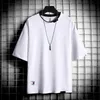 Hip Hop Loose Herr Streetwear Tshirts Casual Classic Summer Short Hidees Black White Tshirt Tees Plus Oversize 4XL 240403