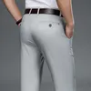 Pantaloni da uomo sottile estiva pantaloni sciolti gamba dritta casual alto stile lungo