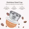 For Nespresso Vertuo Next Reusable Pods Refillable Coffee Capsule Vertuoline Stainless Steel Capsule Filter with Original Pod 240326