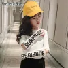 アクセサリー春秋の女の子ティーベイビーTシャツキッズトップス子供の衣服ファッションホロースリーブレタープリントコットン4〜14歳